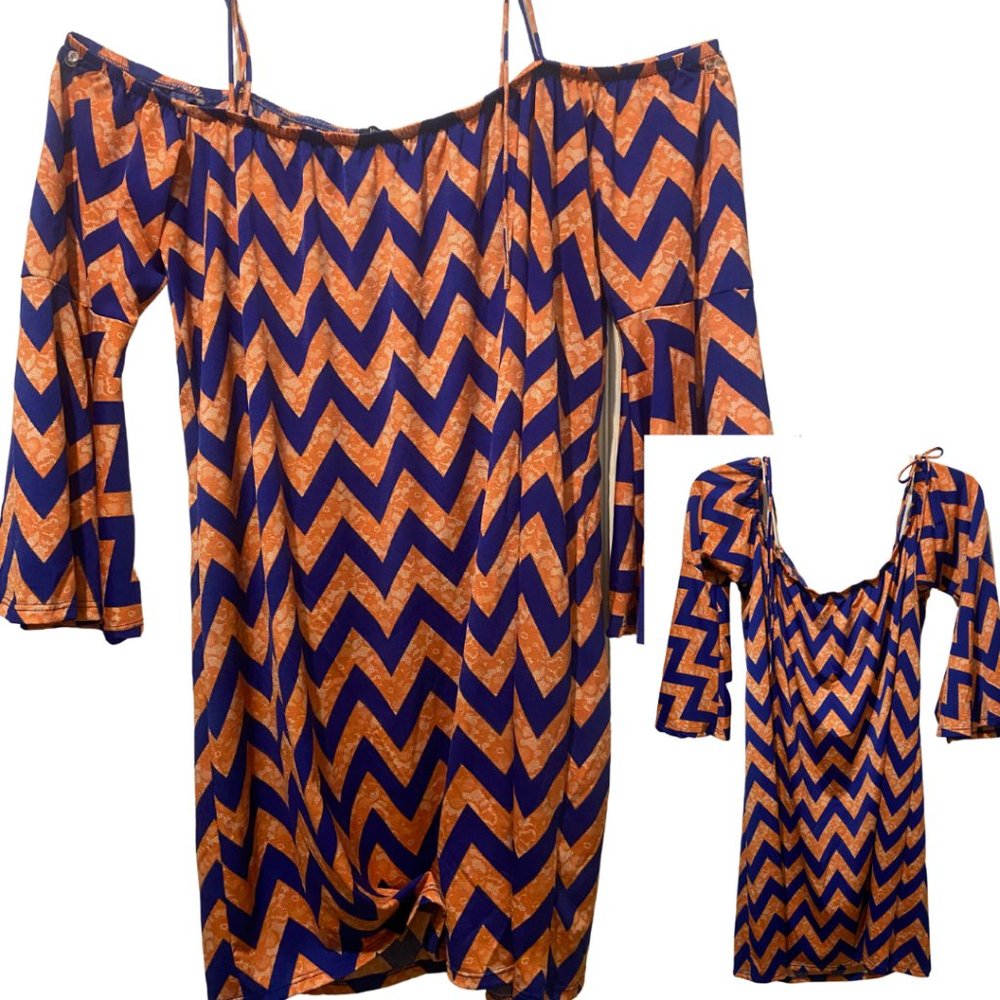 Joyce Gator orange blue UF dress sz L